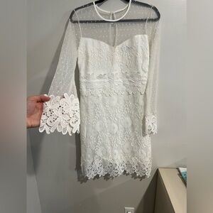Lulus white lace dress